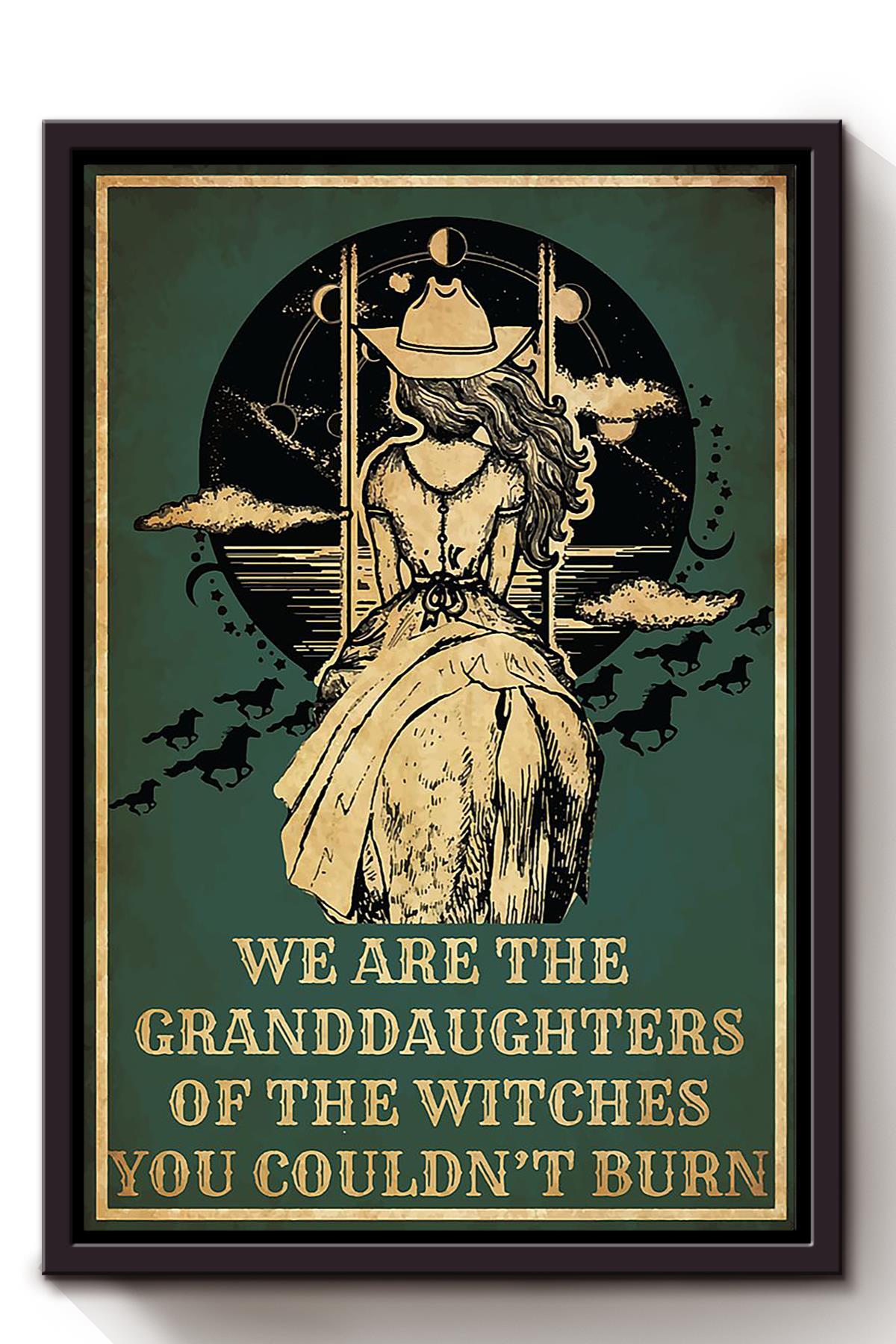 We Are The Granddaughter Of Witches Halloween Canvas And Poster, Canvas Prints, My Poster Wall, Canvas Wall Art, Wall Decor Visual Art, Halloween Gift, Happy Halloween