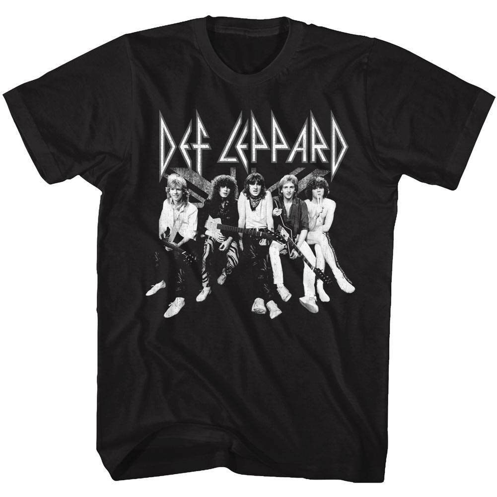 Def Leppard Photo Black Adult T-Shirt