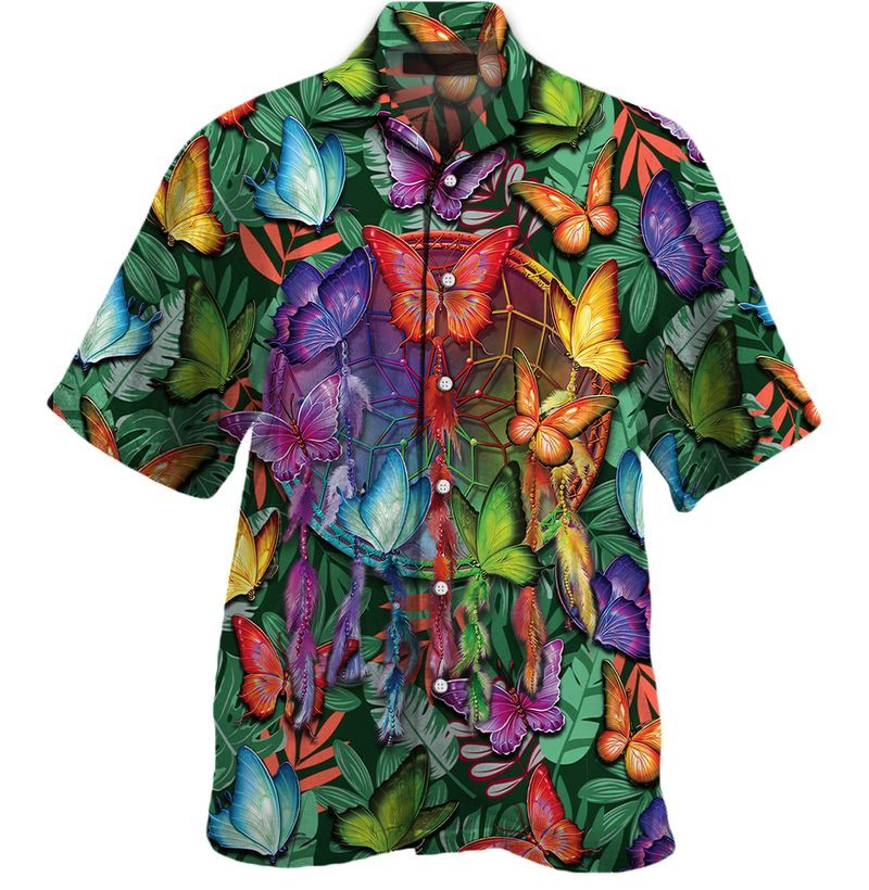 Butterfly Pattern Colorful Unique Design Unisex Hawaii Shirt For Men And Women Ha90299