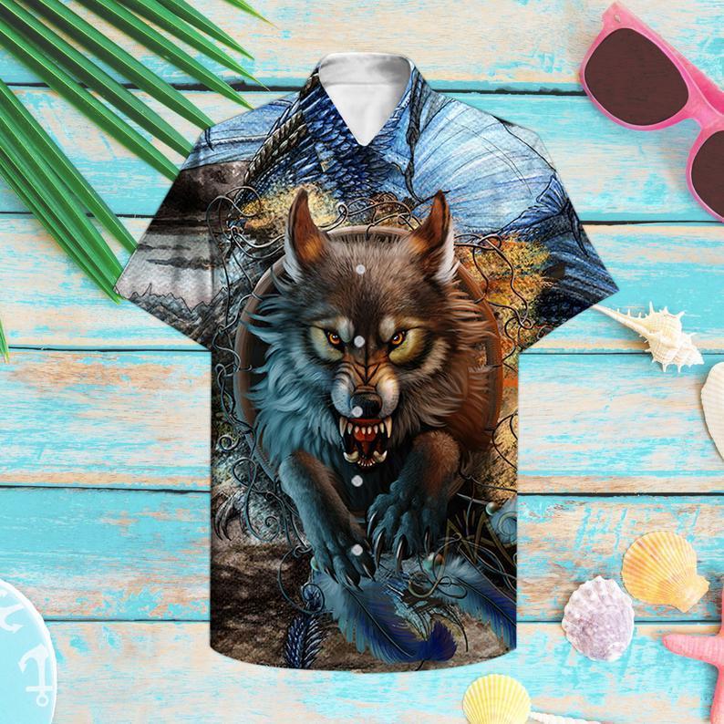 Wolf Hawaiian Shirt Pre11107