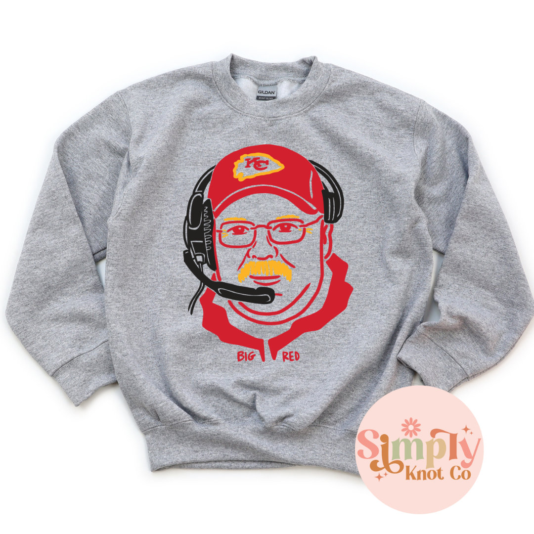 Youth Kansas City Andy Reid Sweatshirt, Kids Kansas City Football Sweater, Kansas City Shirt, Kansas City Crewneck, KC Football Shirt