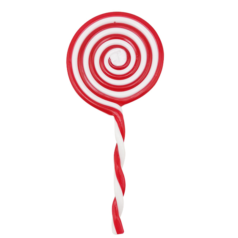 16cm Longth Simulation Cartoon Candy Simulation Red And White Plastic Lollipop Merry Christmas Tree Home Decorations New Year alx