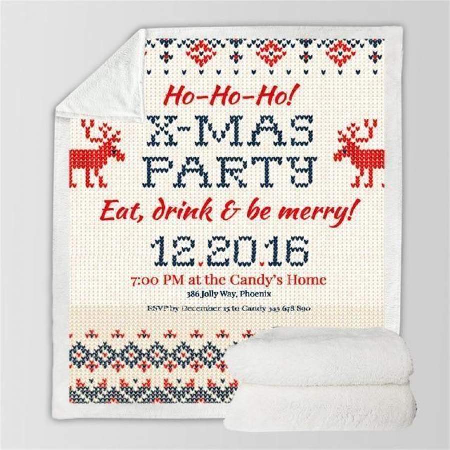 X-Mas Party Blanket Christmas Decoration Ideas Christmas Gift Ideas