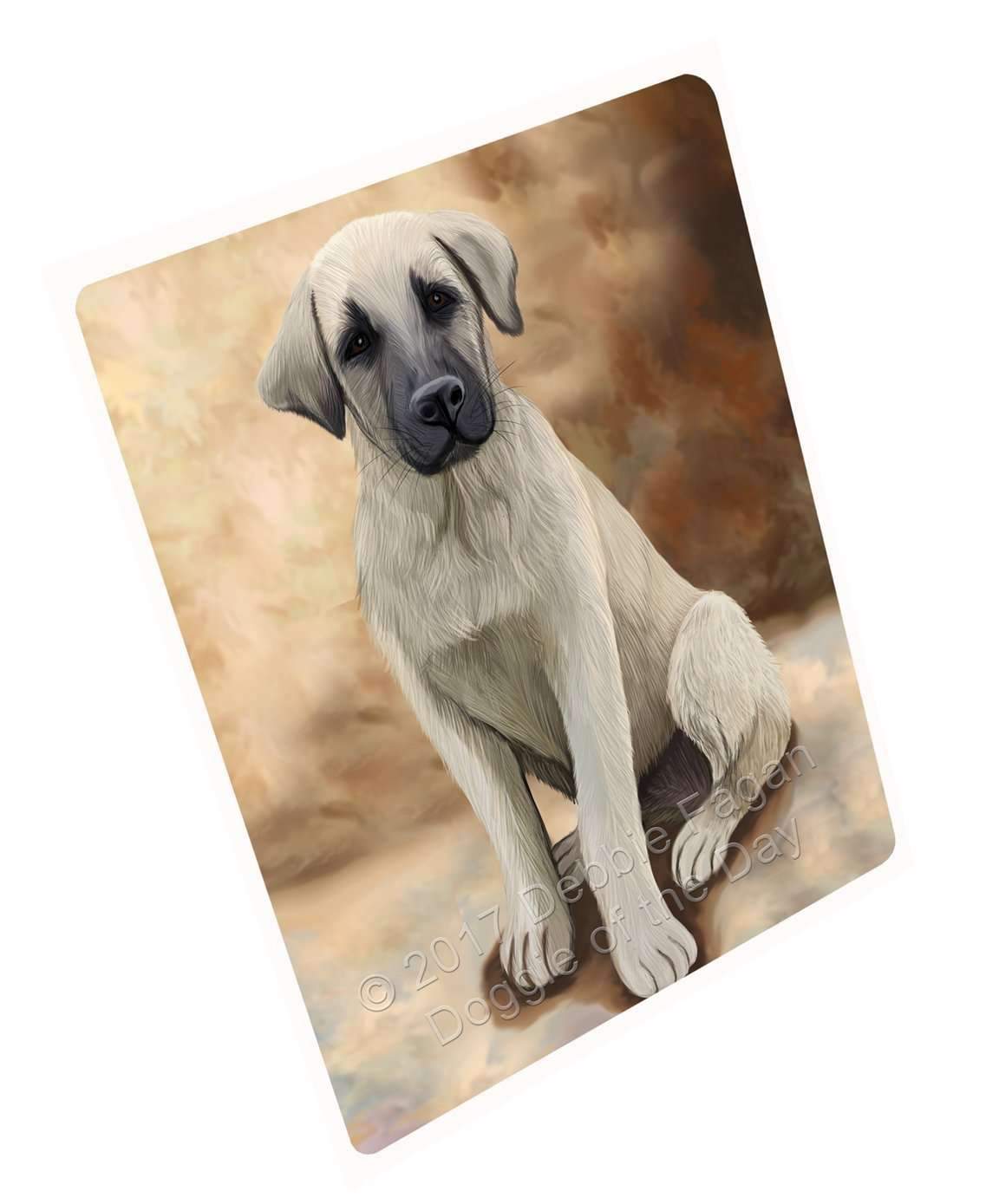 Anatolian Shepherd Puppy Dog Art Portrait Print Woven Throw Sherpa Plush Fleece Blanket