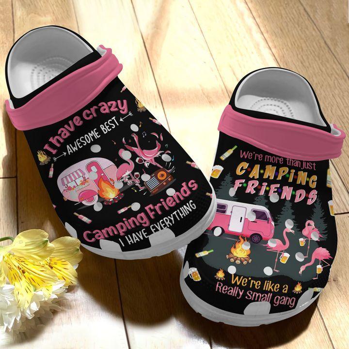 Camping Personalize Clog, Custom Name, Text, Fashion Style For Women, Men, Kid, Print 3D Camping Friends