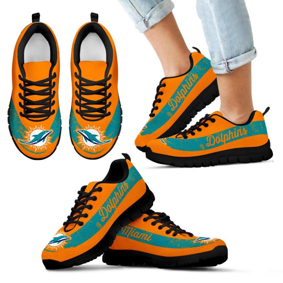 Single Line Logo Miami Dolphins Sneakers