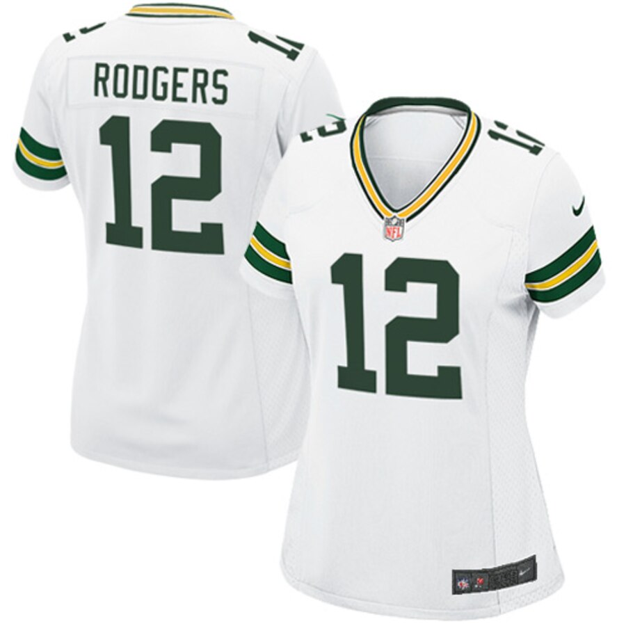 Aaron Rodgers Green Bay Packers Nike Womens Game Jersey – White