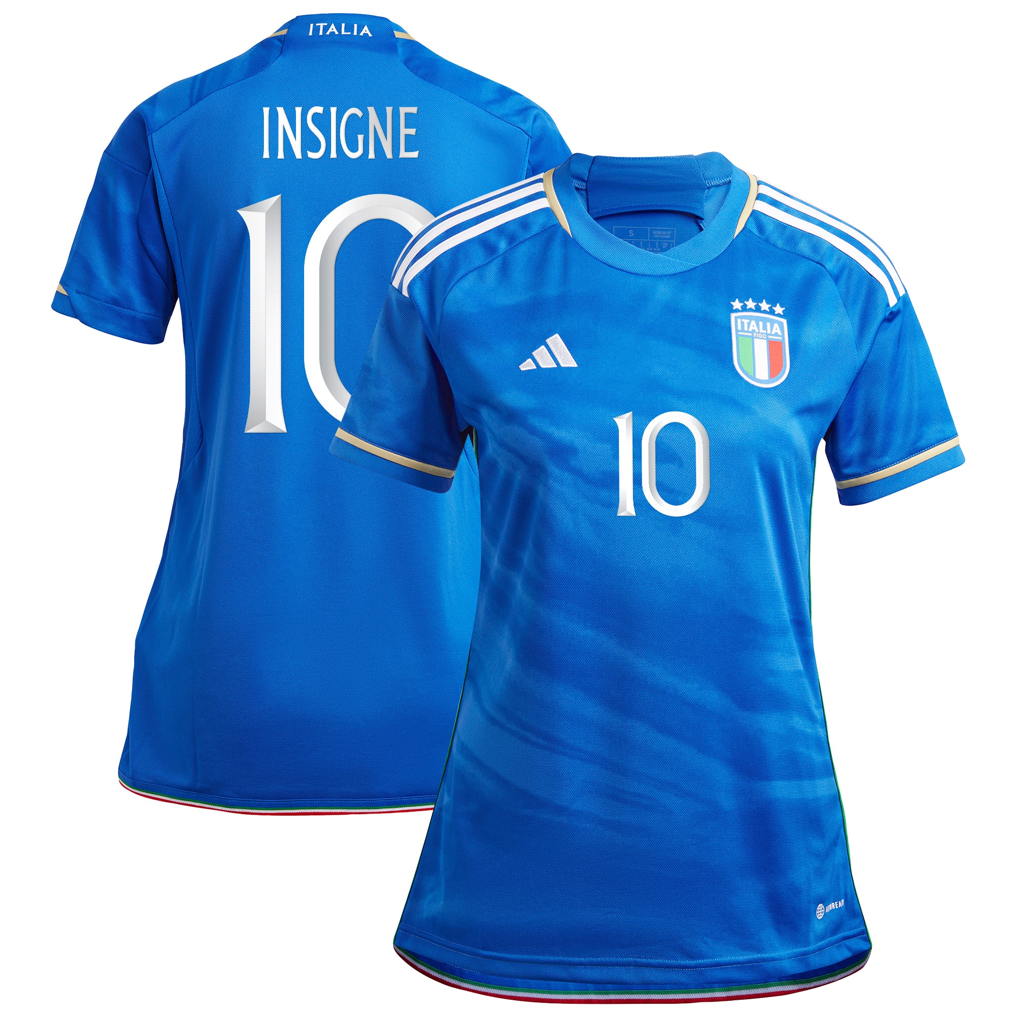 Lorenzo Insigne Italy National Team Women's 2023 Home Replica Jersey – Blue