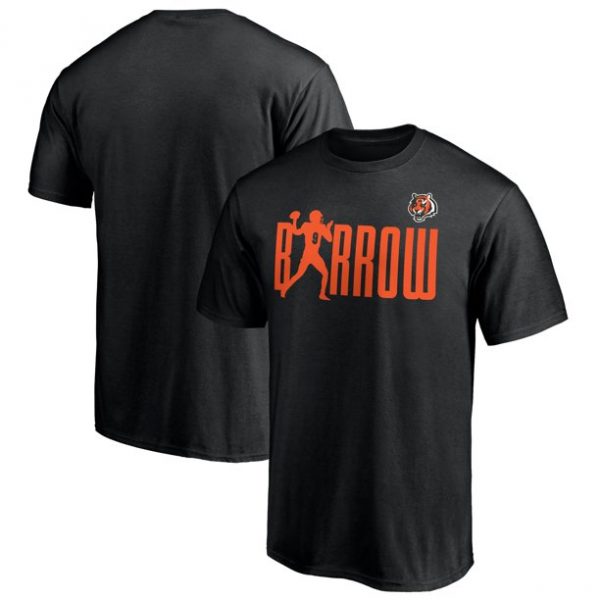 Men’S Fanatics Branded Joe Burrow Black Cincinnati Bengals Checkdown T-Shirt Gift For Fans