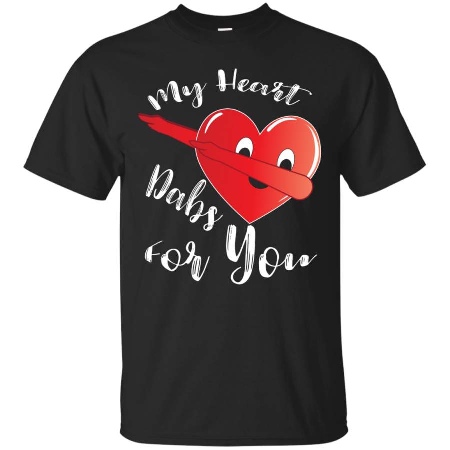 AGR My Heart Dabs For You Valentines Day Tshirt Kids Women Men