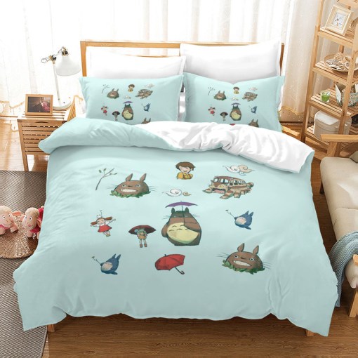 Tonari No Totoro 35 Duvet Cover Pillowcase Home Decor 3D Bedding Set 9412