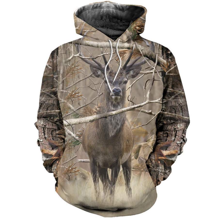 3D All Over Printed Real Tree Camo Deer Shirts