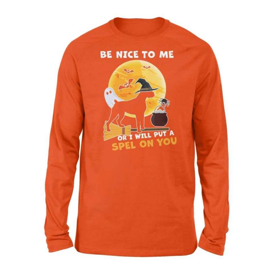 Be Nice To Me Or I Will Spell On You Boxer Halloween Costume Gift Shirt – Standard Long Sleeve