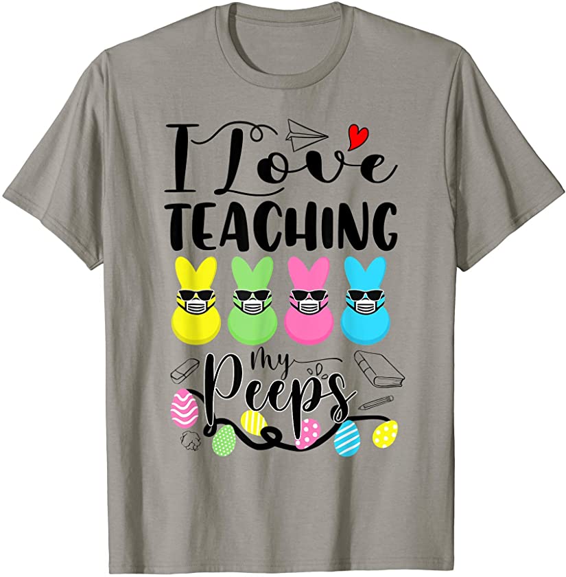 Nn 2021 Easter Funny Gift For Teacher Cute Bunny Easter T-Shirt