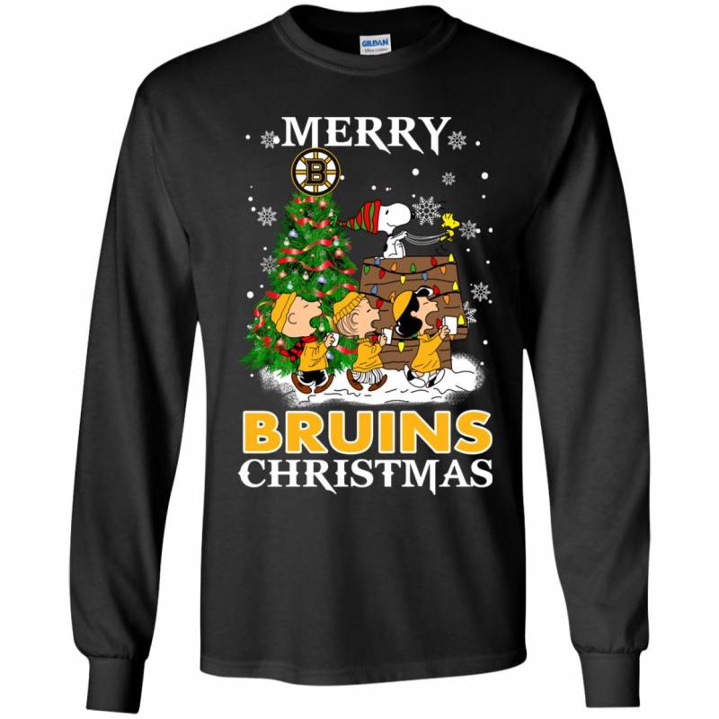 Merry Boston Bruins Christmas Snoopy Ugly Sweater Style Shirts