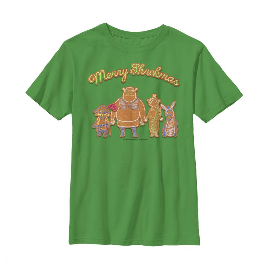 Shrek Boy’s Christmas Gingerbread Cookies  T Shirt