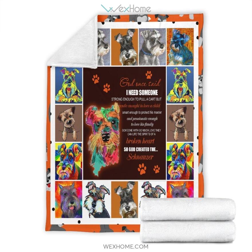 Cute Schauzer Premium Blanket Dog Lovers Blanket