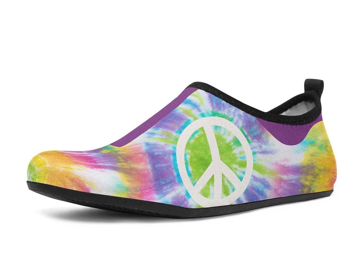 Tie Dye Peace, Water Shoes, Beach Shoes, Swim Shoes, Men’S Shoes, Woman’S Shoes, Custom Printed, Abstractprint