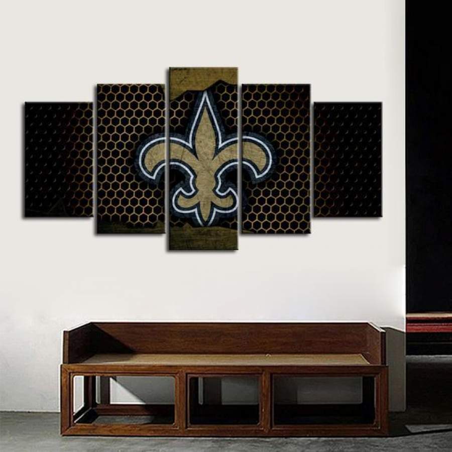 New Orleans Saints Steel Style Canvas