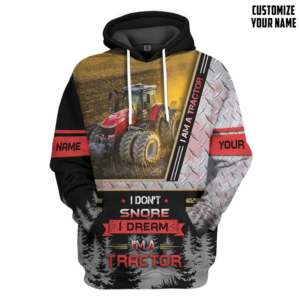 3D I Am A Tractor Custom Name Tshirt Hoodie Apparel