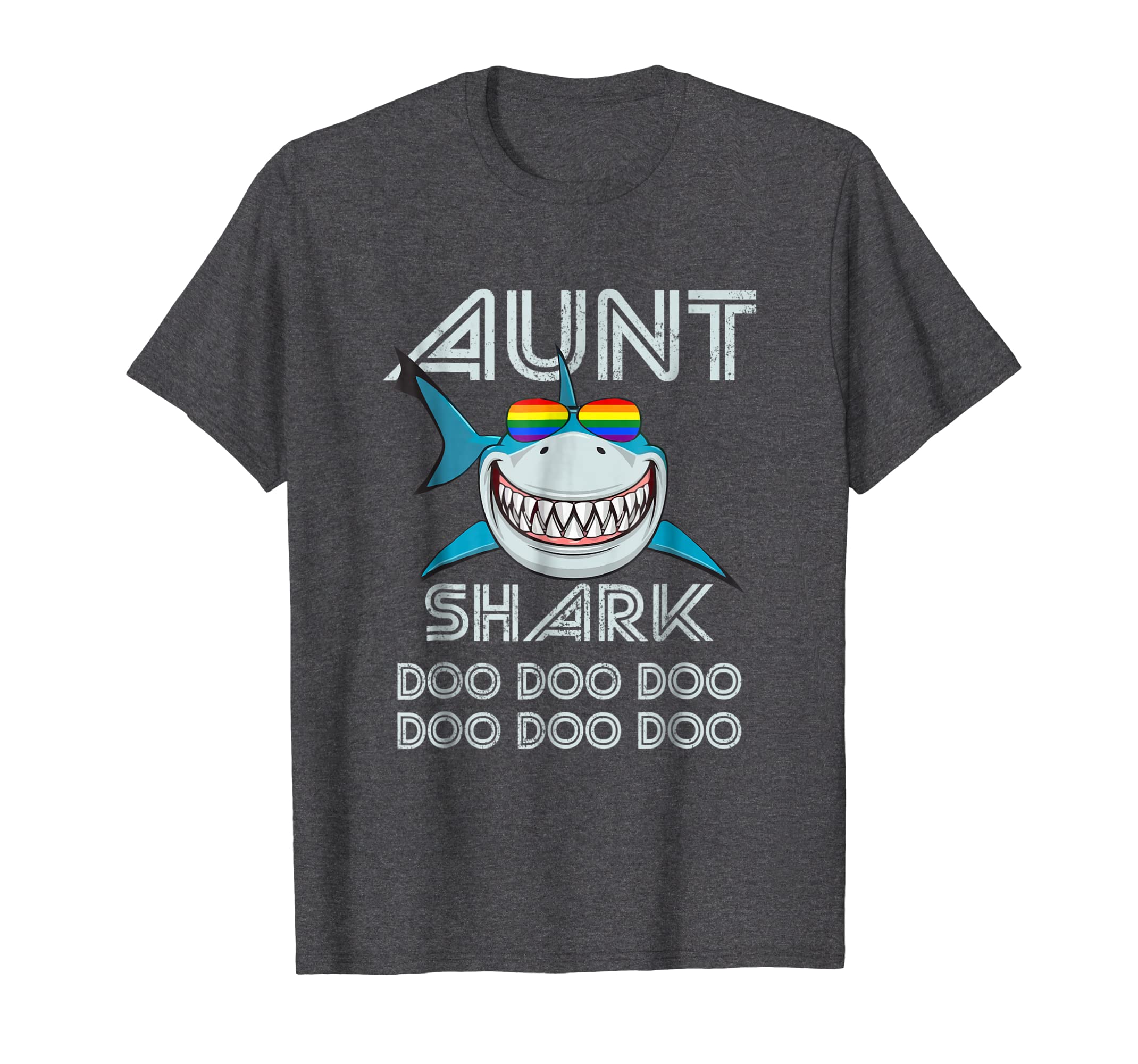 Aunt Shark Shirt | Doo Doo Rainbow Flag Fathers Day Gift