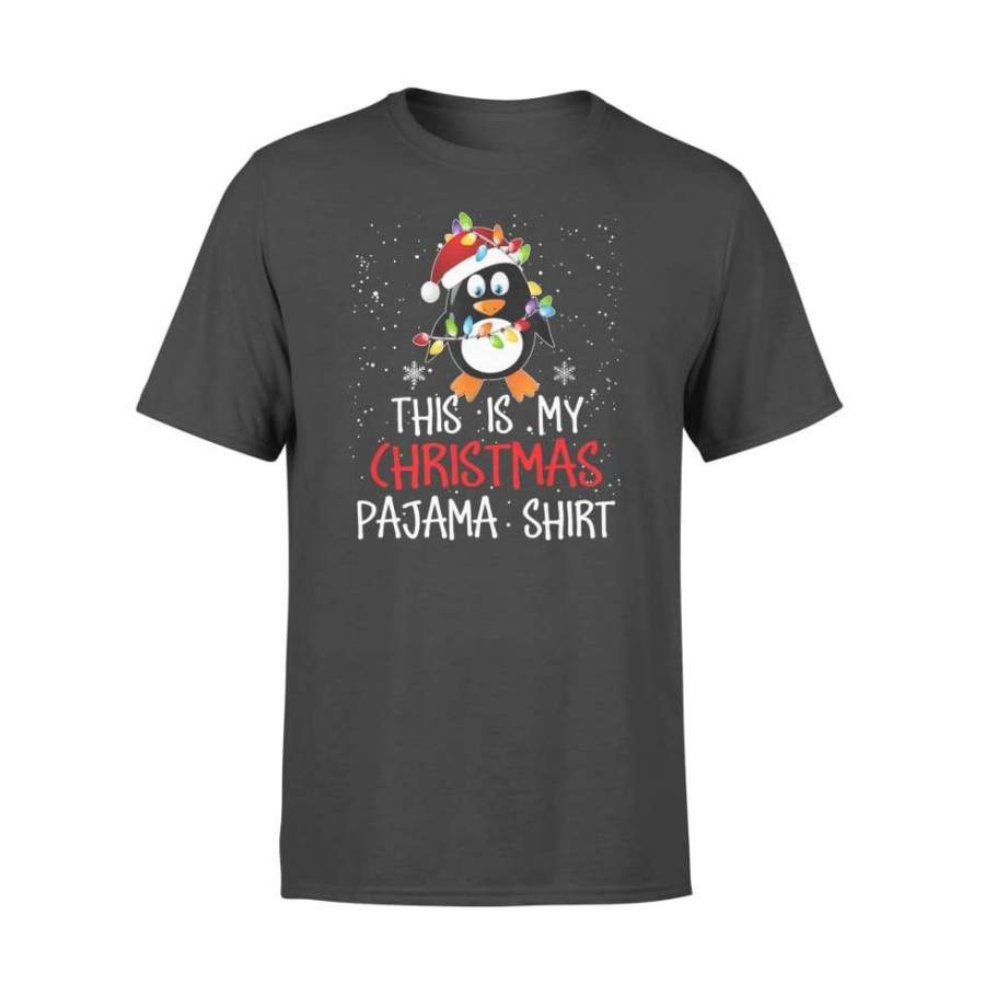 This Is My Christmas Pajama Shirt Penguins Santa Gift – Standard T-shirt