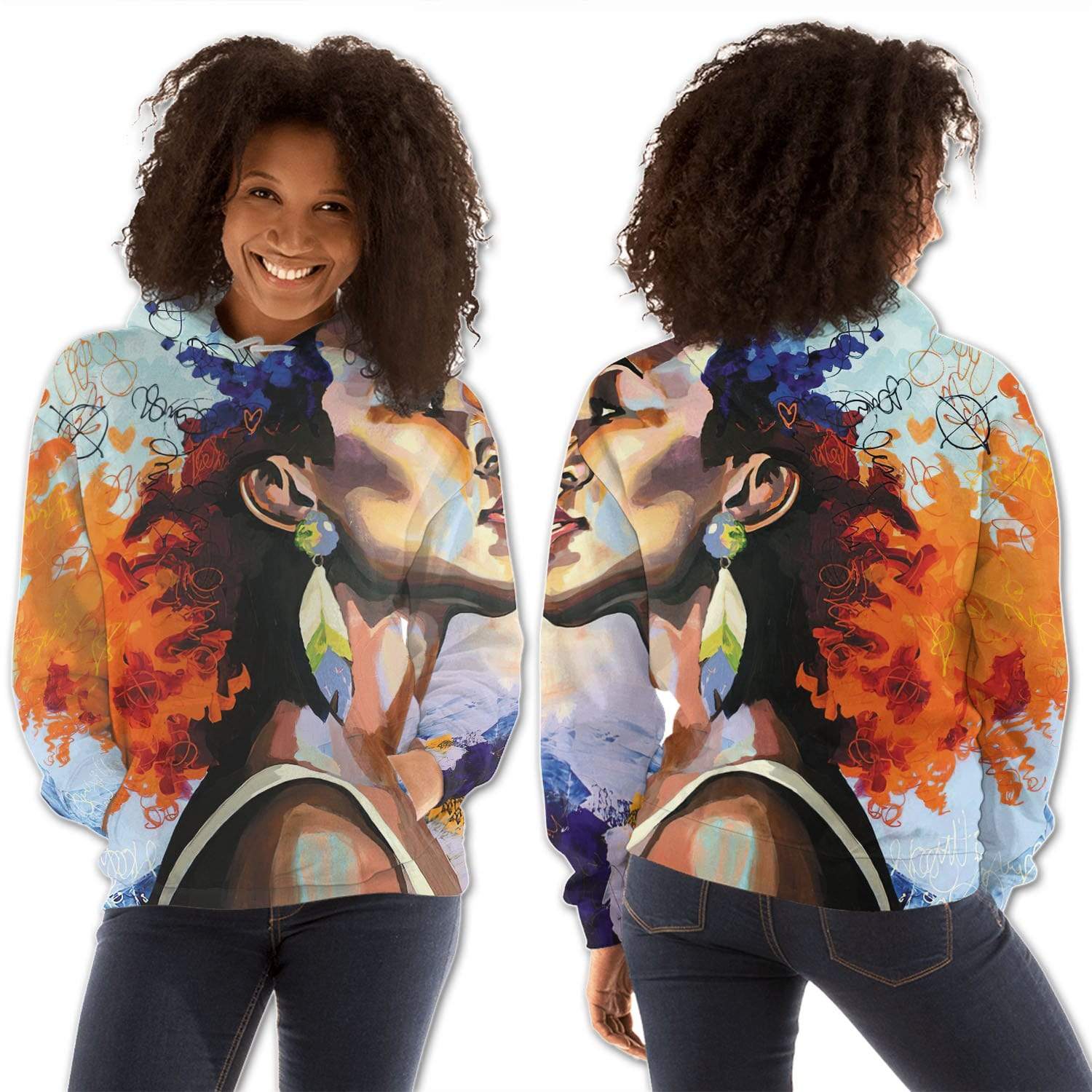 African American Hoodies Cute Afro American Girl African American Fashion