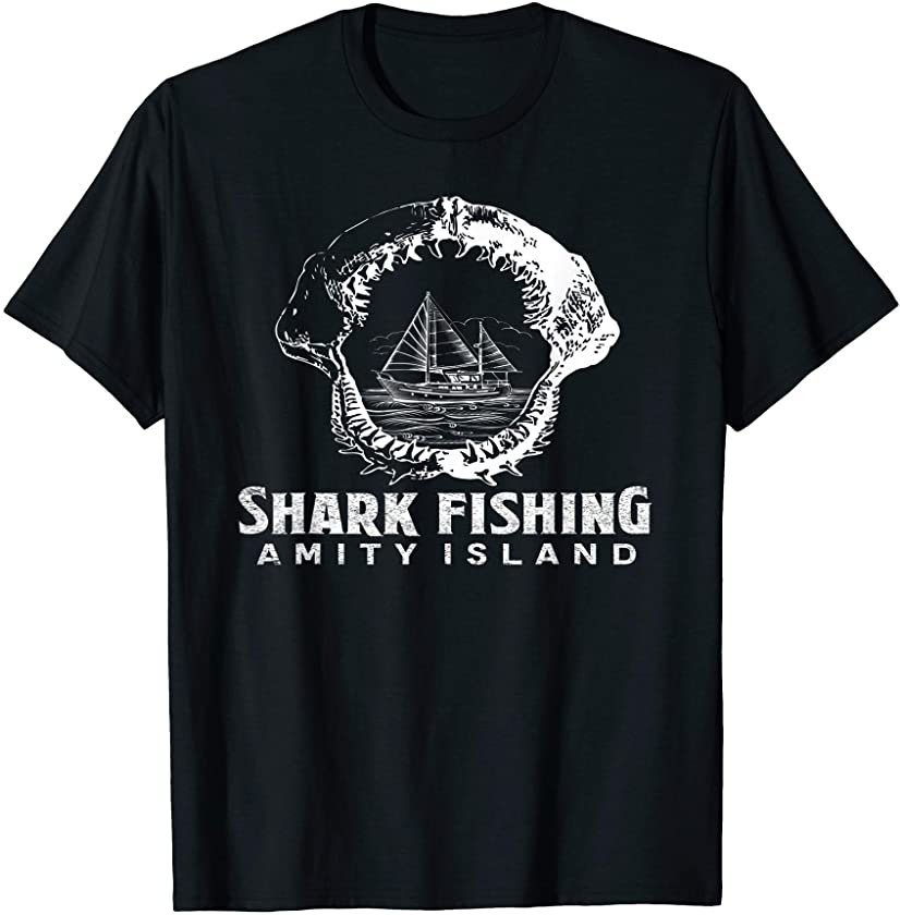 Shark Fishing T-Shirt Cute Shark Fishing T Shirt