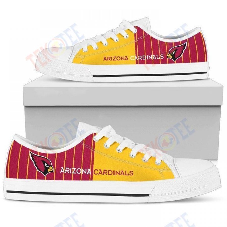 Mens Womens Cool Simple Design Vertical Stripes Arizona Cardinals Low Top Shoes Custom Print Footwear Converse Sneakers TMT454