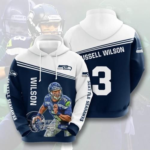 Amazon Sports Team Russell Wilson Seattle Seahawks No401 Hoodie 3D Size S To 5Xl