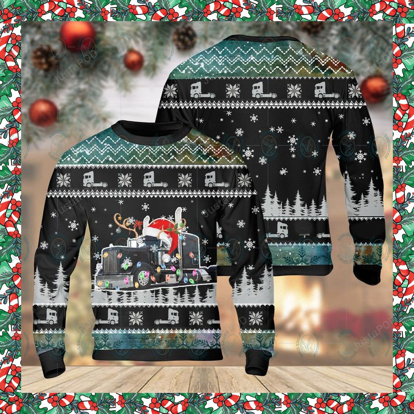 Trucker Christmas Ugly Sweaters