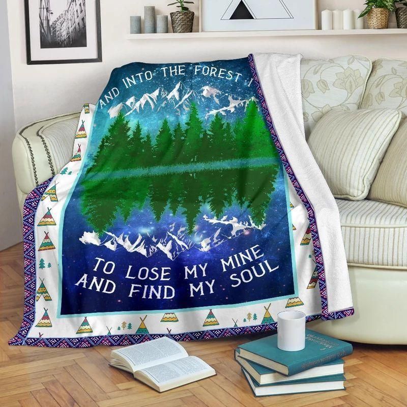 Camping Find My Soul Printed Fleece Blanket, Sherpa Blanket,  Gift For Granddaughter Gift For Aunt Gift For Parent, Family Member, Friends Gift, Christmas Gift, Home Decor, Home Living