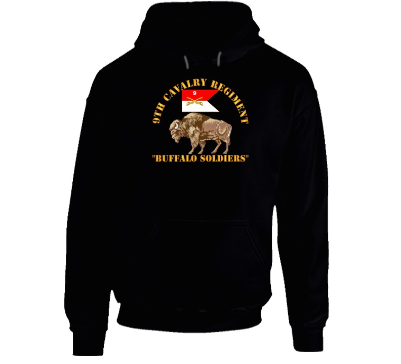 Army - 9Th Cavalry Regiment - Buffalo Soldiers W 9Th Cav Guidon Hoodie ...