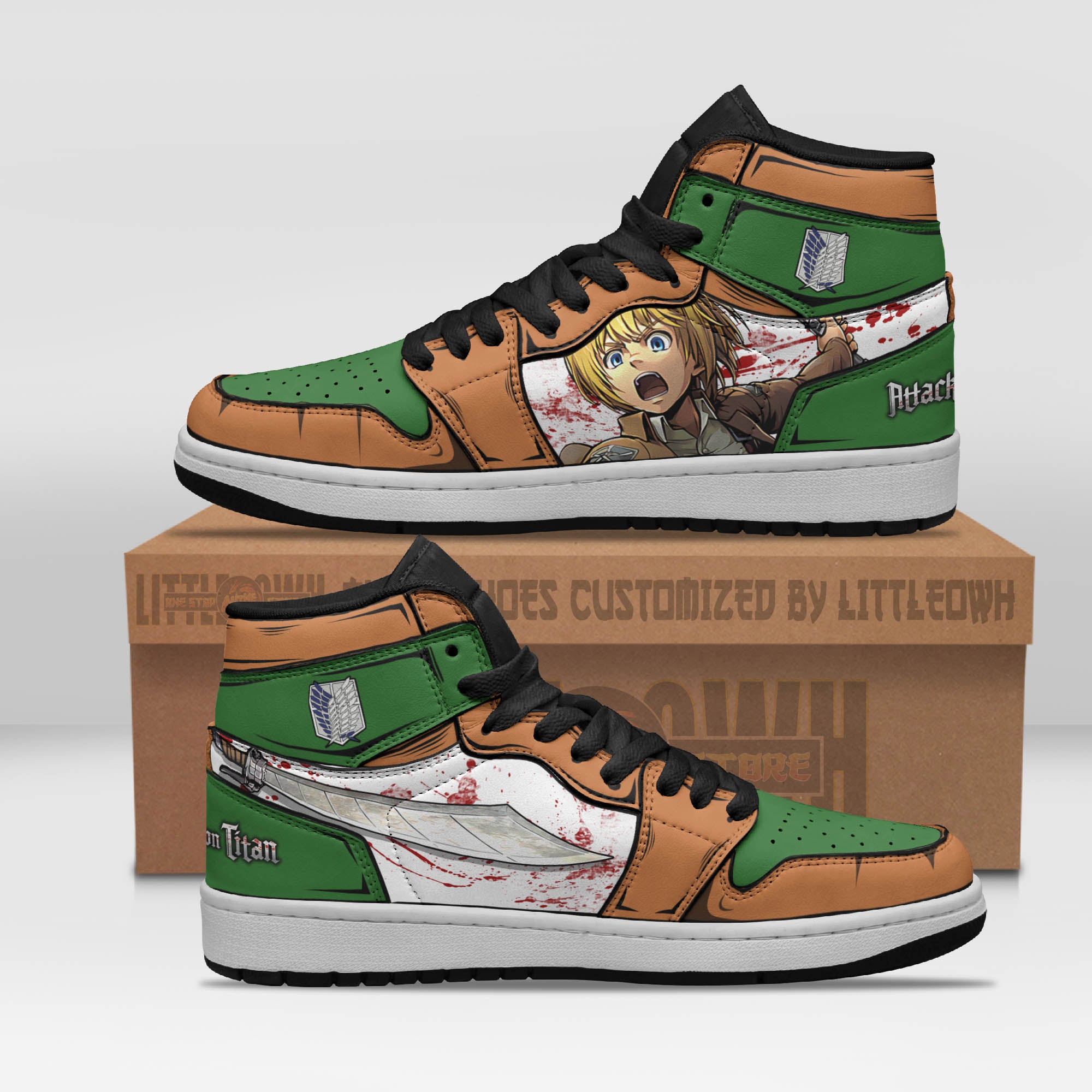 Armin Arlert Anime Shoes Custom Attack On Titan Jd Sneakers