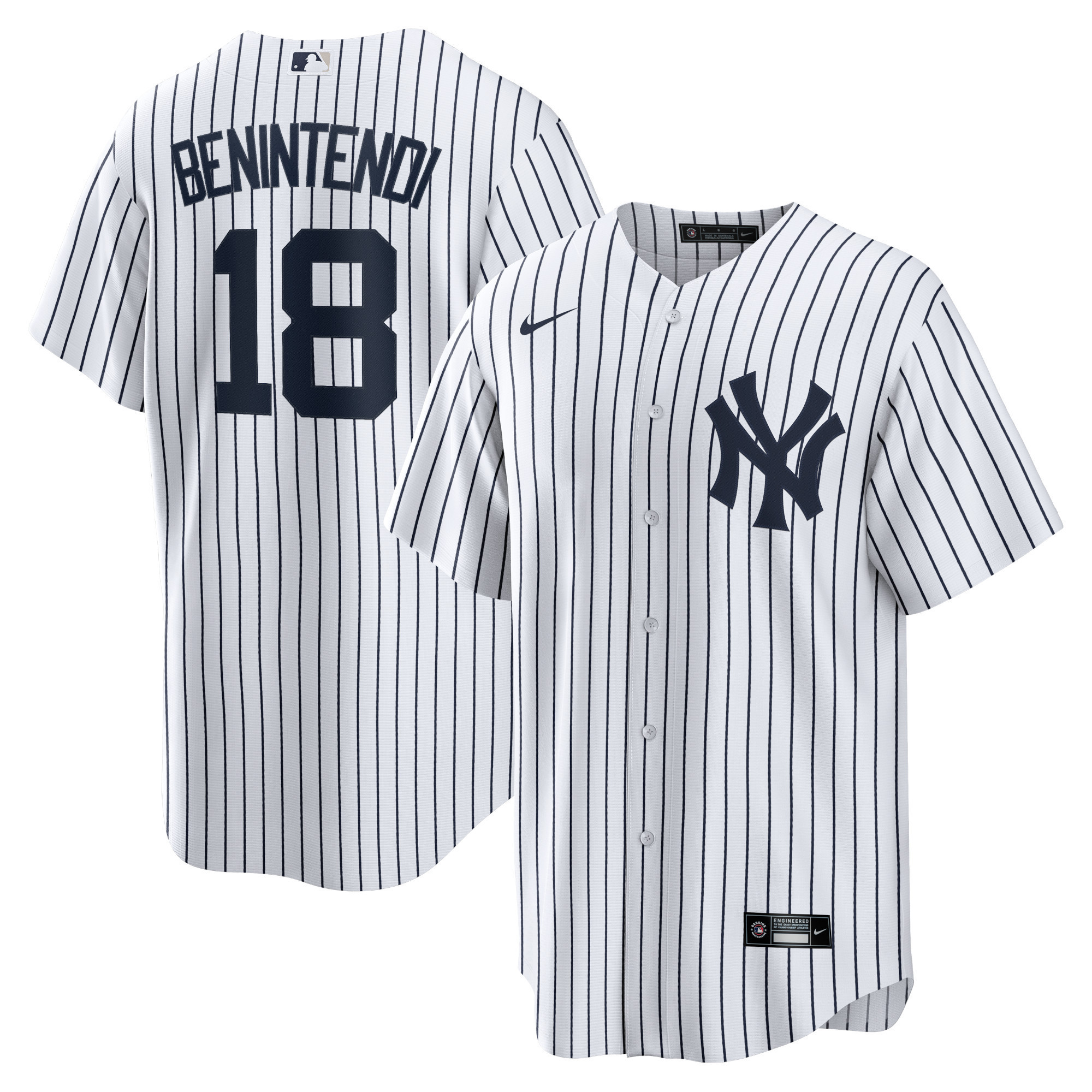 Andrew Benintendi New York Yankees Home Replica Player Jersey – White/navy MLB