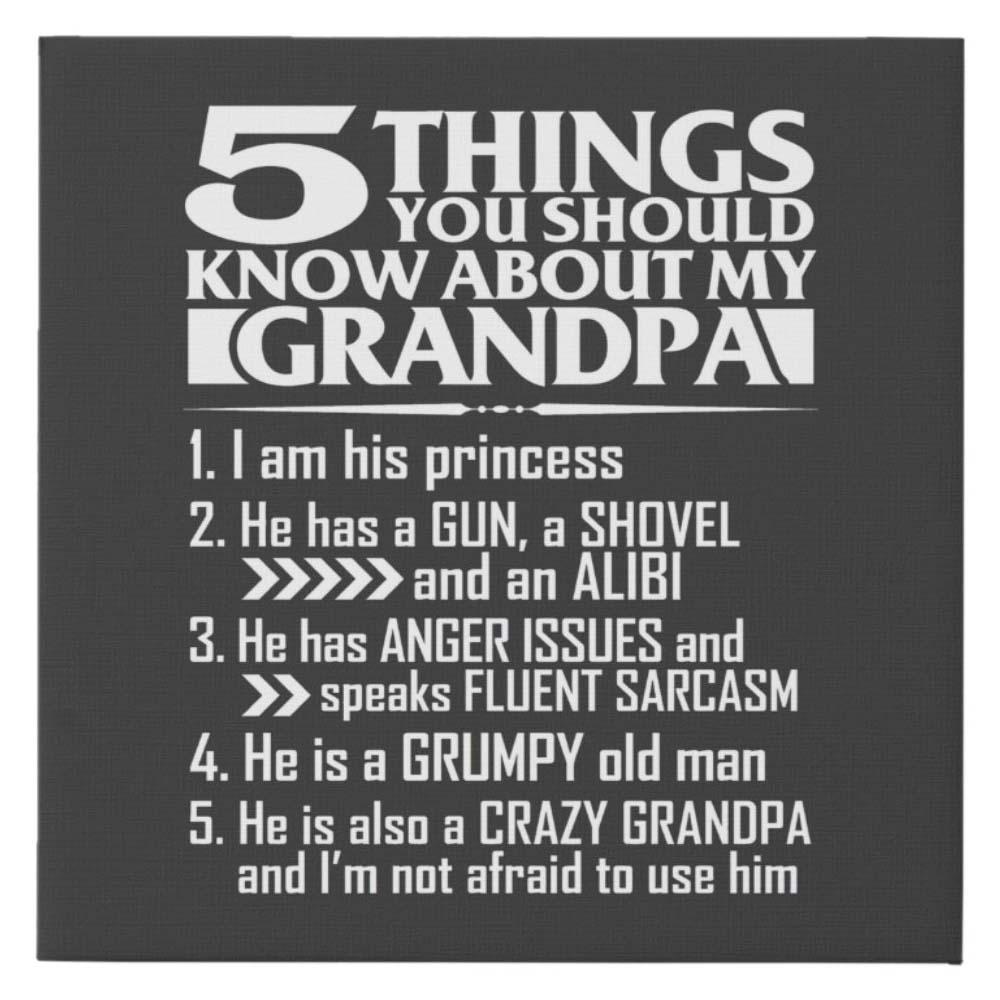 ViticStore™ 5 Things About Grandpa – Christmas canvas for decor, gift for family, home decor, christmas gift