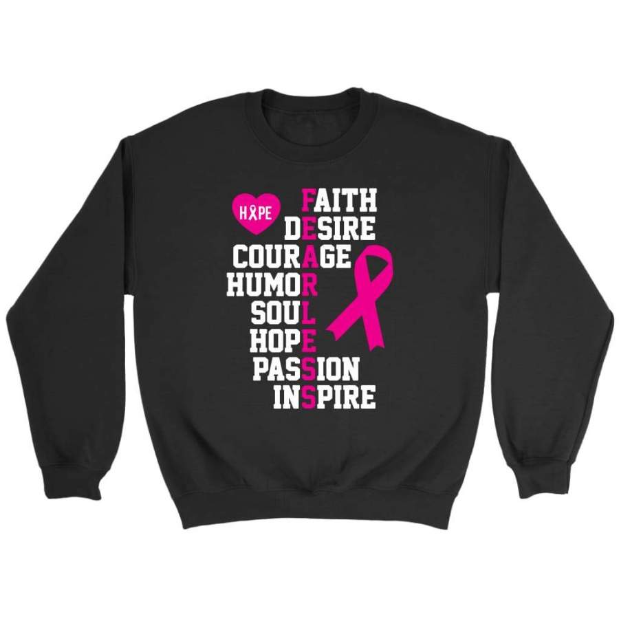 Fearless breast cancer awareness sweatshirt