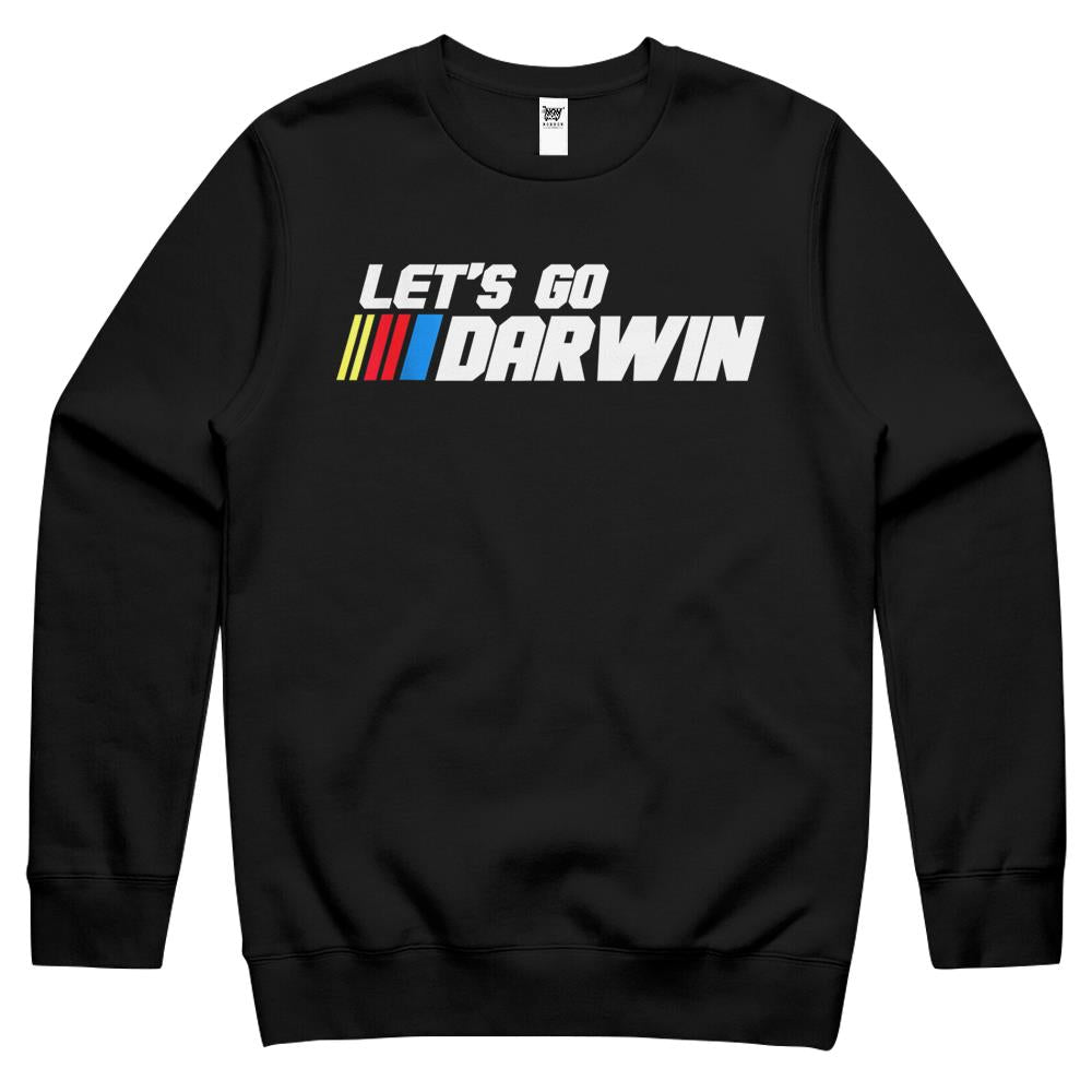 Lets Go Darwin Funny Sarcastic Women Men Let’S Go Darwin (1) Crewneck Sweatshirt