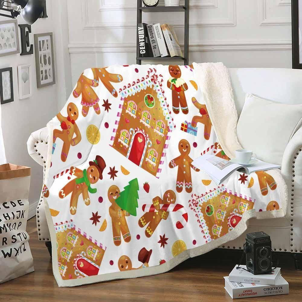 X-Mas Cute Cookies Blanket Christmas Decoration Ideas