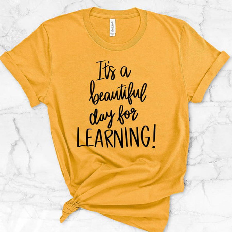 Teacher Shirts, It’S A Beautiful Day For Learning, Teacher Team Shirts, Teacher T-Shirt, Teacher Tee, Teacher Testing Tee, Teacher Holiday