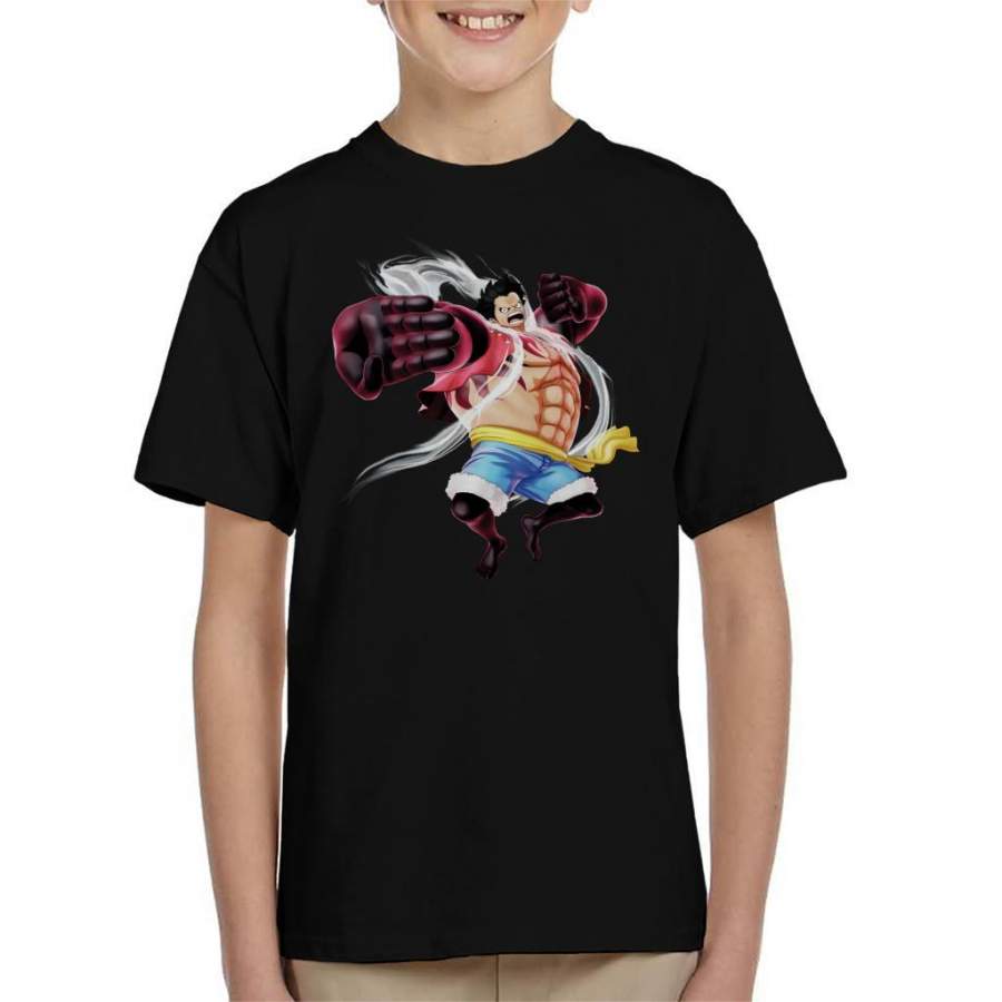 Monkey D Luffy Gear 4 One Piece Kid’s T-shirt