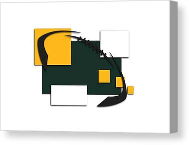 Green Bay Packers Abstract Shirt Joe Hamilton Canvas Print