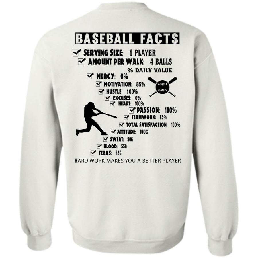 Sport T Shirt, Baseball Facts Sweatshirt