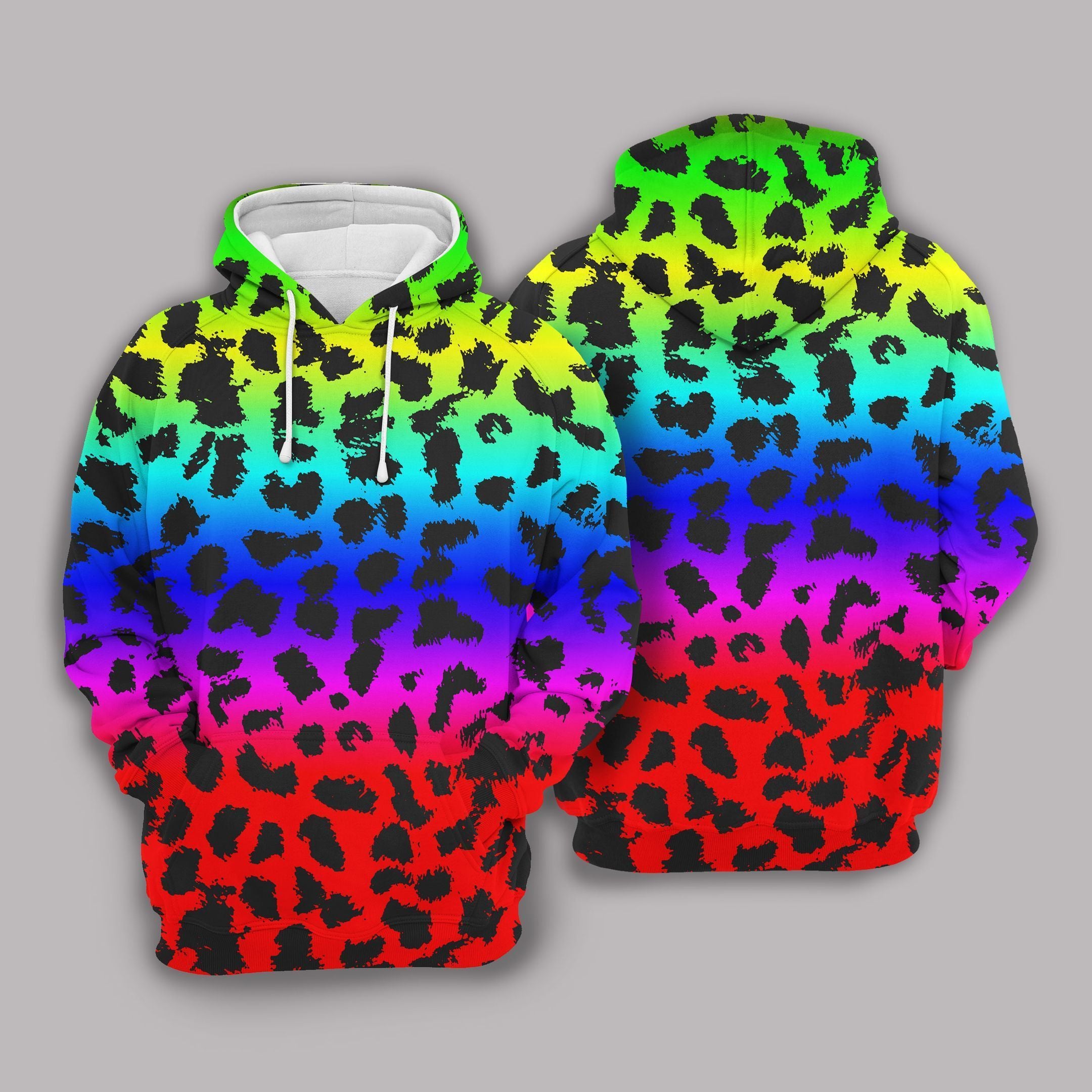 Rainbow Leopard Hoodie Bt04