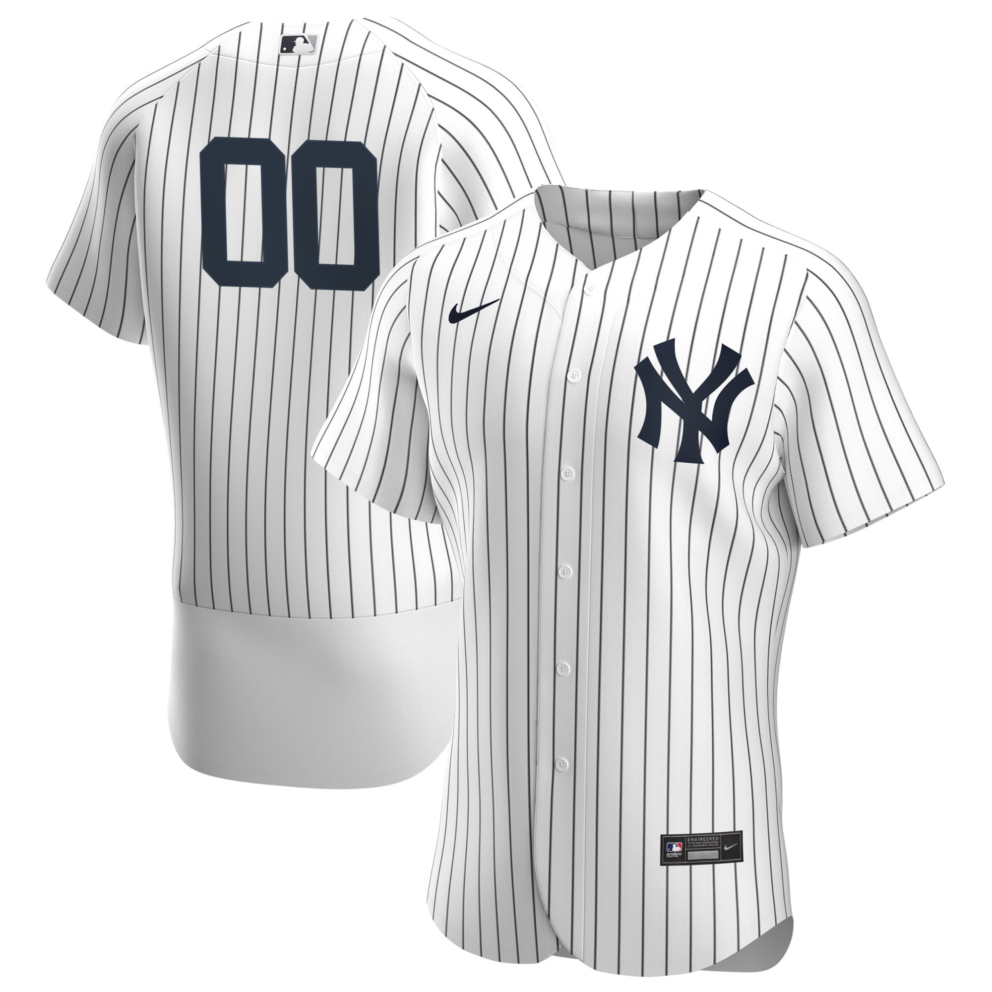 Men’s New York Yankees White Home Pick-A-Player Retired Roster Authentic Jersey