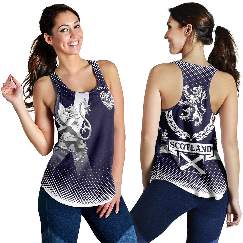 Wonder Print Shop Clothing – Scotland Pride Saltire Lion Racerback Tank