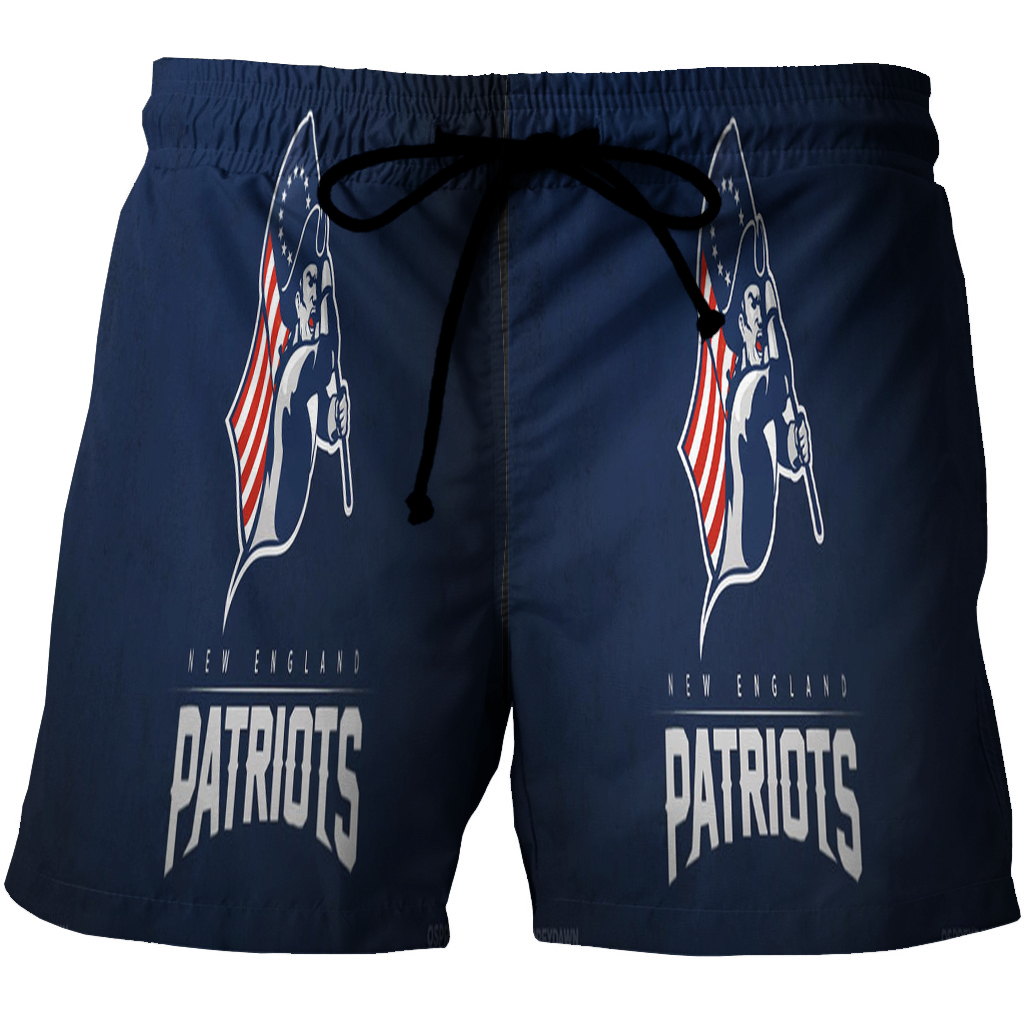 New England Patriots Pat Holding Flag 3D All Over Print Summer Beach Hawaiian Short