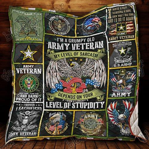 Grumpy Old Army Veteran Quilt Ps103 – Quilt - Jasaust Store