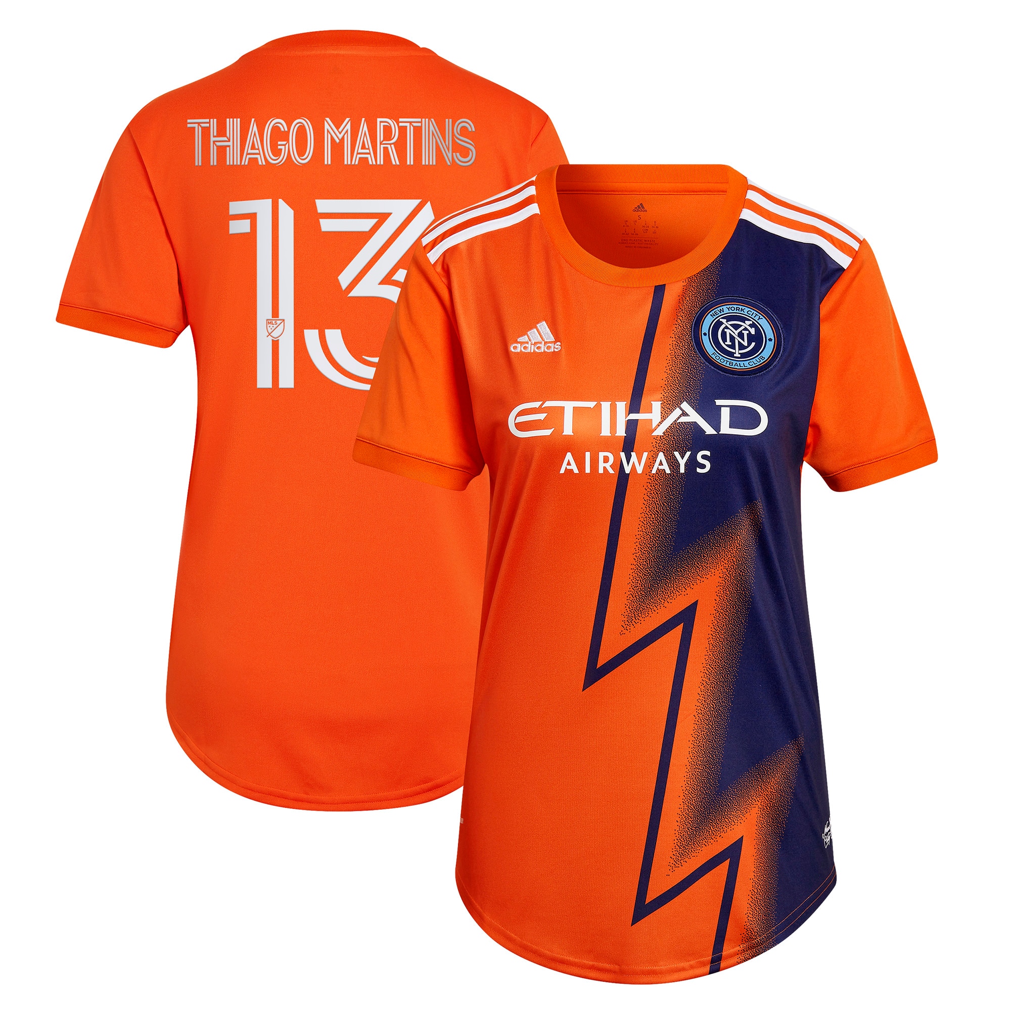 Thiago Martins New York City FC Women's 2023 The Volt Kit Replica Player Jersey – Orange