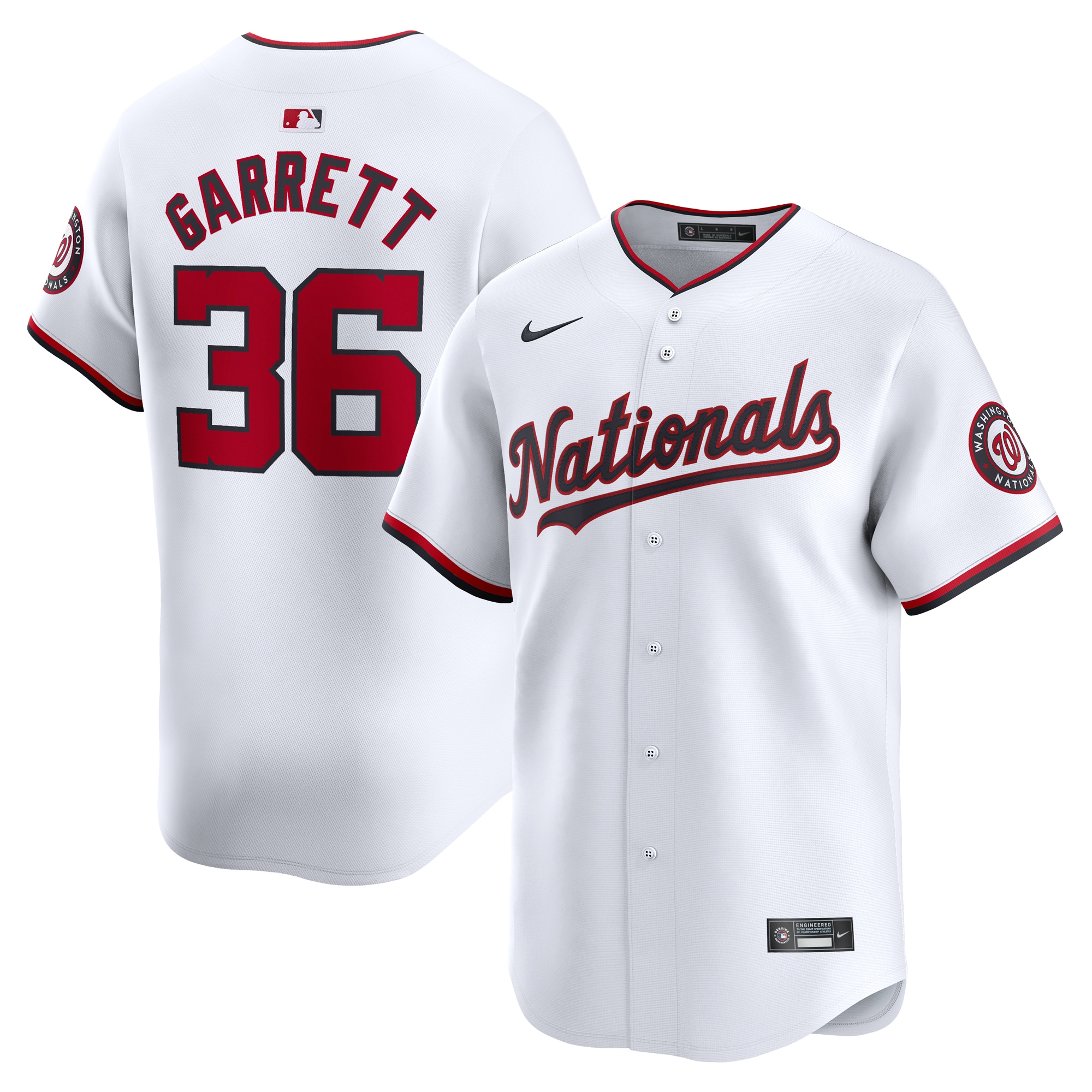 Stone Garrett Washington Nationals Home Limited Player Jersey – White